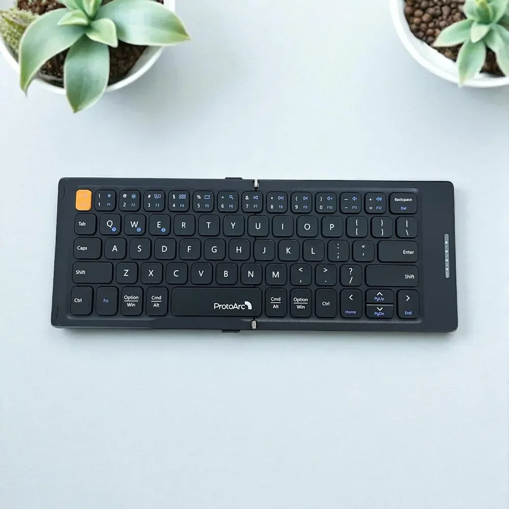 Foldable Bluetooth Keyboard, XK04 Folding Wireless Portable Travel Fullsize NEW